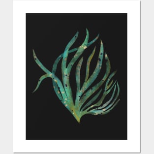 seaweed watercolor Posters and Art